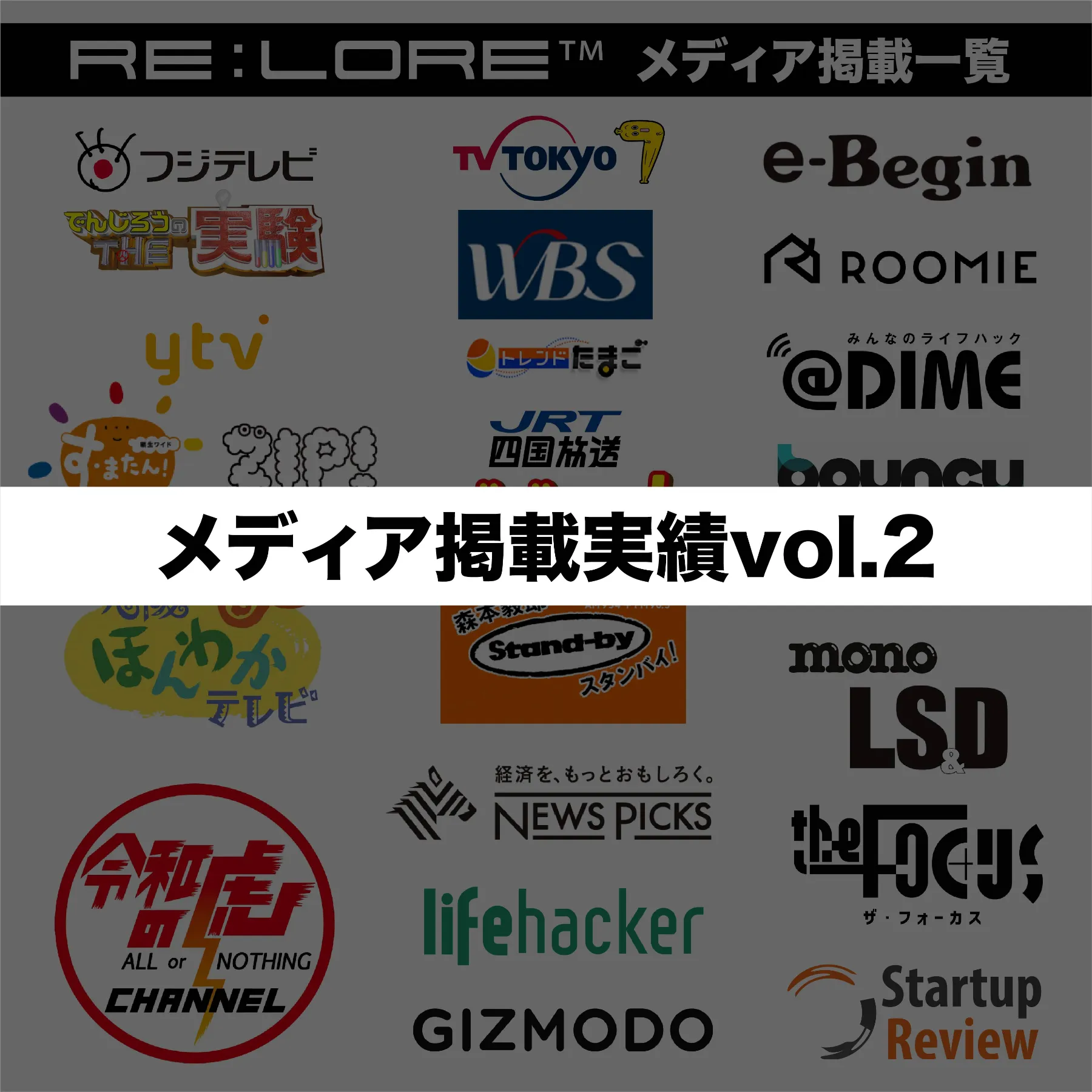 RE:LORE™ メディア掲載実績vol.2